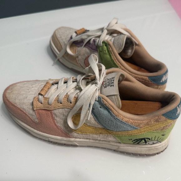 Nike Sun Club Beige and White Sneakers - Picture 1 of 6